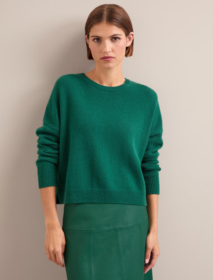 Cefinn Lainey Cashmere Jumper - Mid Green Knit