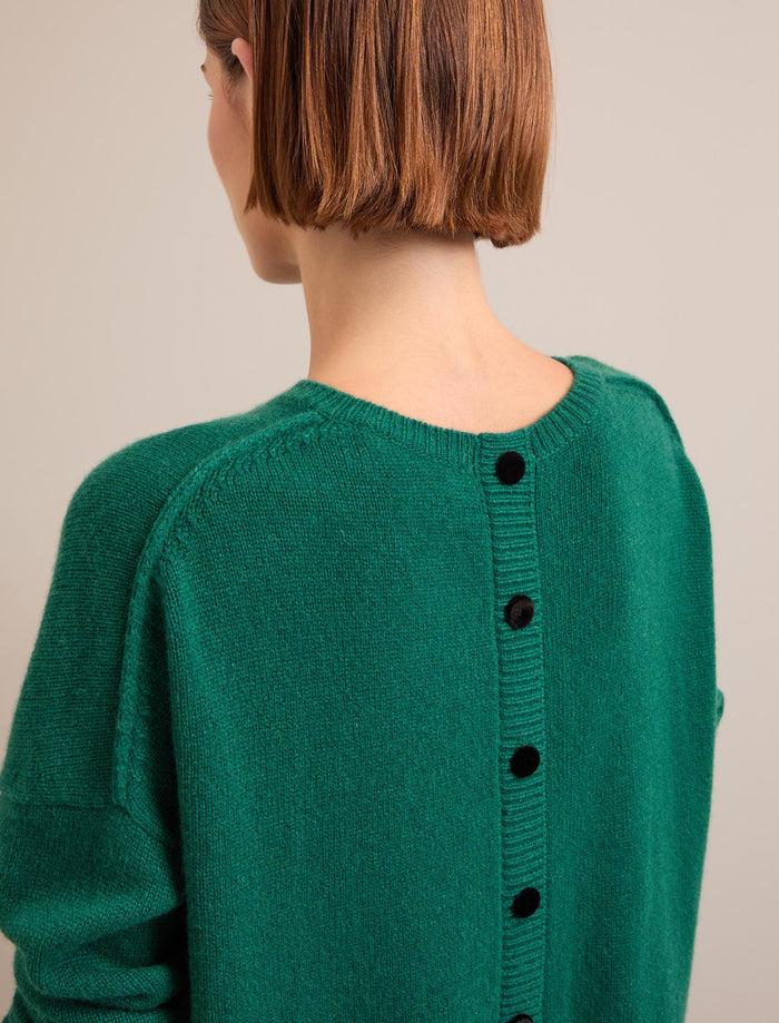 Cefinn Lainey Cashmere Jumper - Mid Green Knit