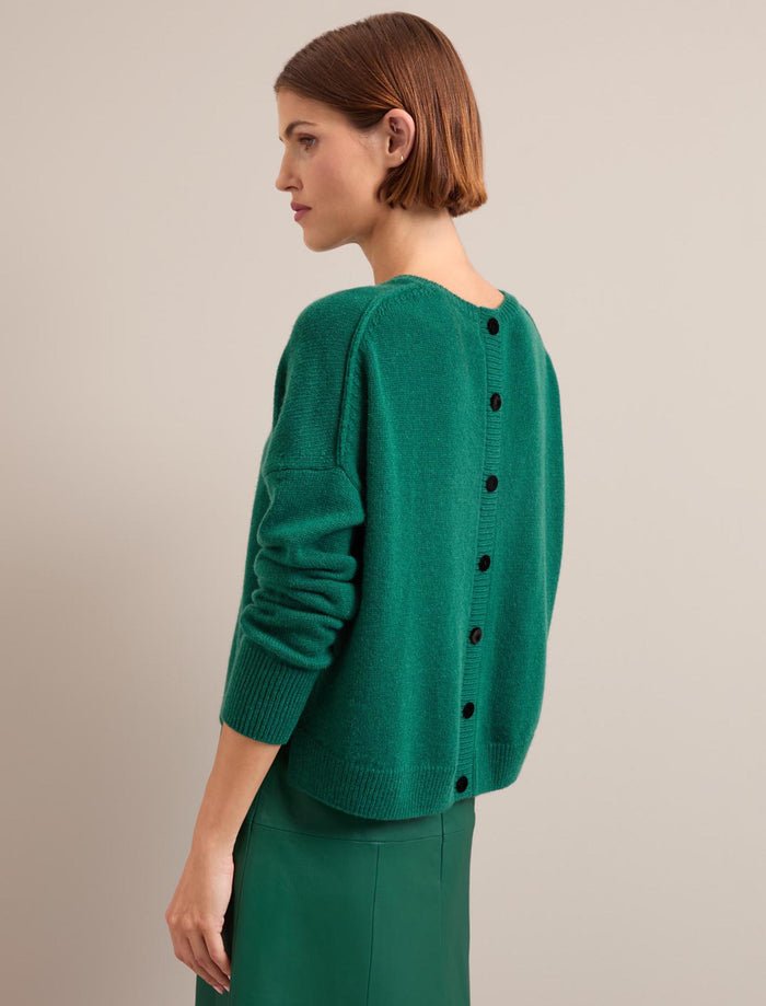 cefinn Lainey Cashmere Jumper - Mid Green Knit