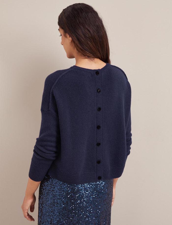 Cefinn Lainey Cashmere Jumper - Navy Knit