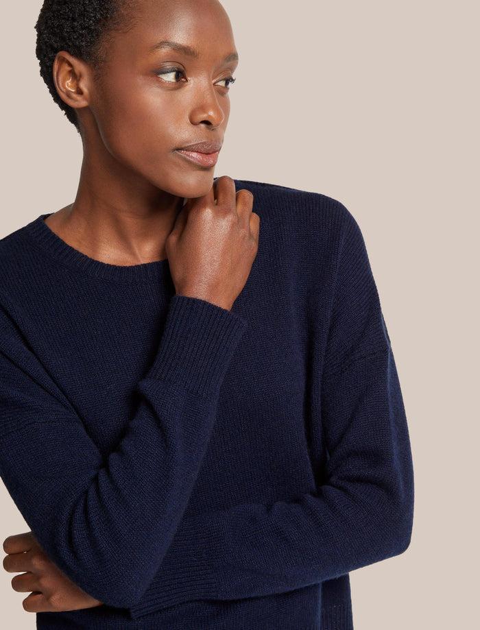 Cefinn Lainey Cashmere Jumper - Navy Knit