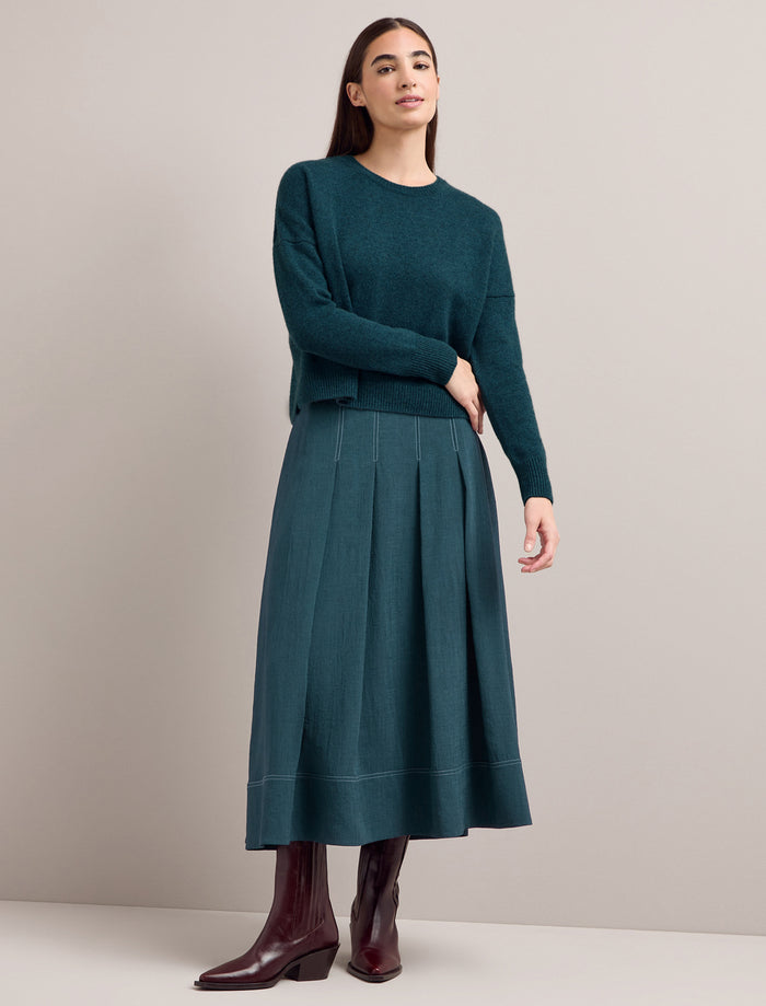 Cefinn Lainey Cashmere Jumper - Petrol Blue Knit