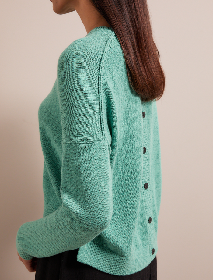 Cefinn Lainey Linen Blend Jumper - Sea Green Knit