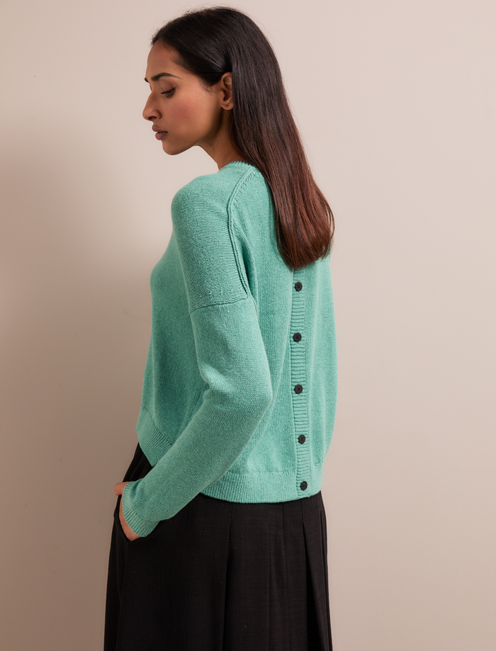 cefinn Lainey Linen Blend Jumper - Sea Green Knit