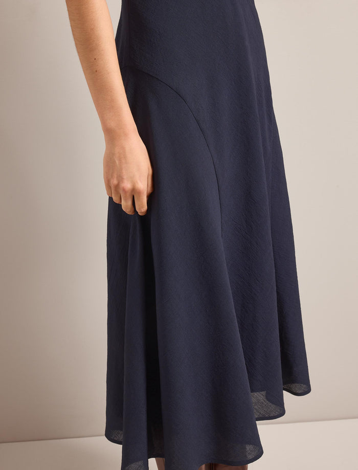 cefinn Lucy Techni Voile Midi Dress - Navy Dress