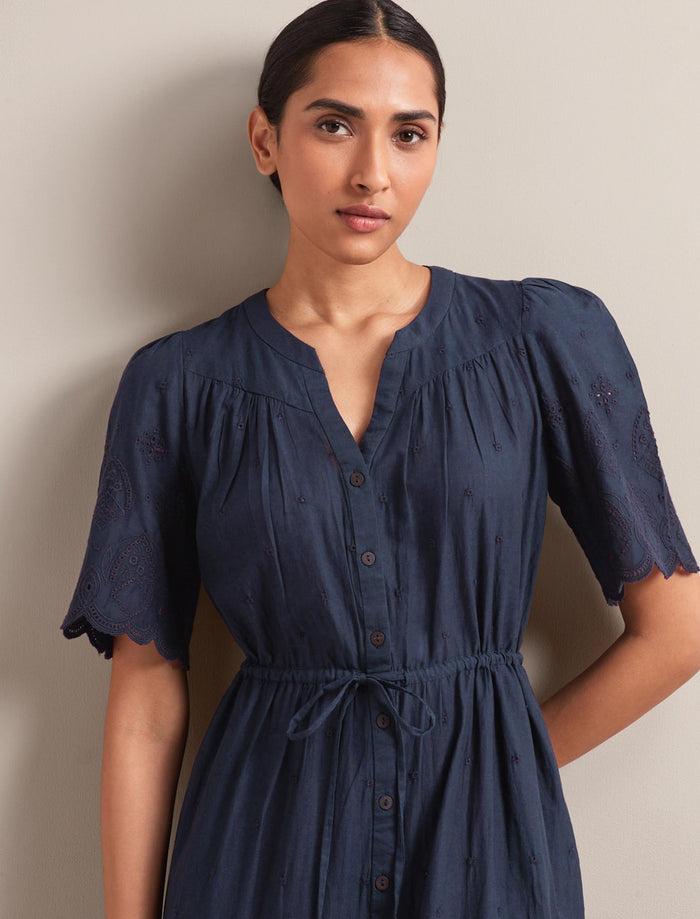 Cefinn Nicole Organic Cotton Maxi Dress - Navy Dress