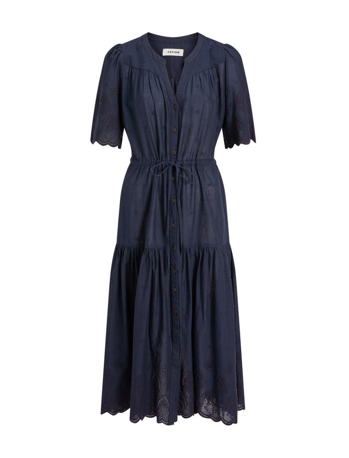 Cefinn Nicole Organic Cotton Maxi Dress - Navy Dress