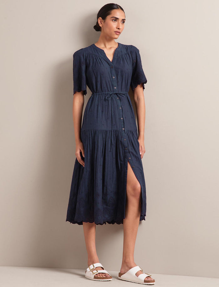 cefinn Nicole Organic Cotton Maxi Dress - Navy Dress