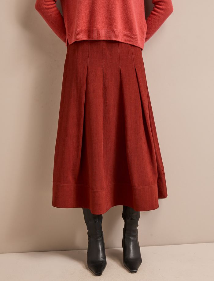 Cefinn Sophia Techni Voile Maxi Skirt - Rust Skirt