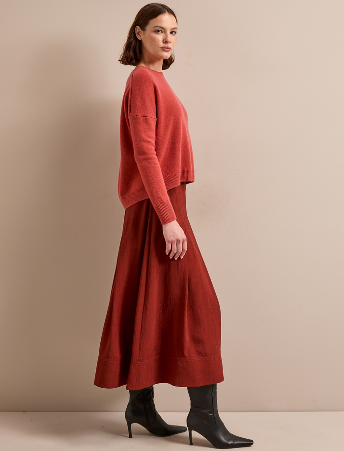 Cefinn Sophia Techni Voile Maxi Skirt - Rust Skirt