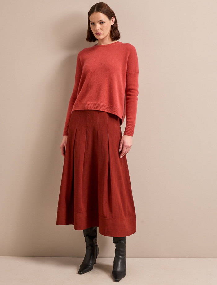 Cefinn Sophia Techni Voile Maxi Skirt - Rust Skirt