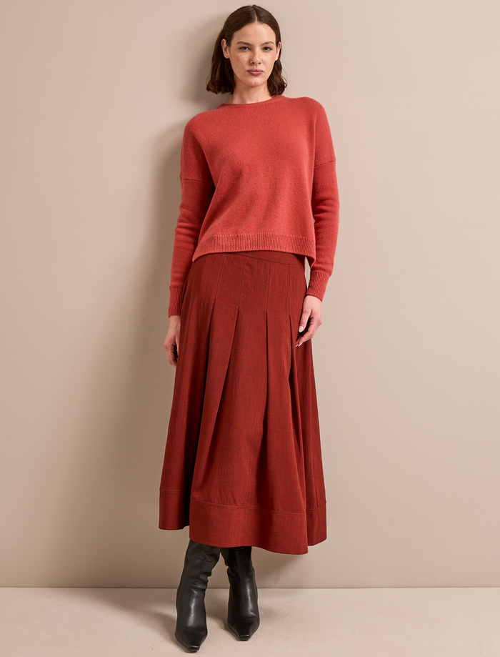 cefinn Sophia Techni Voile Maxi Skirt - Rust Skirt