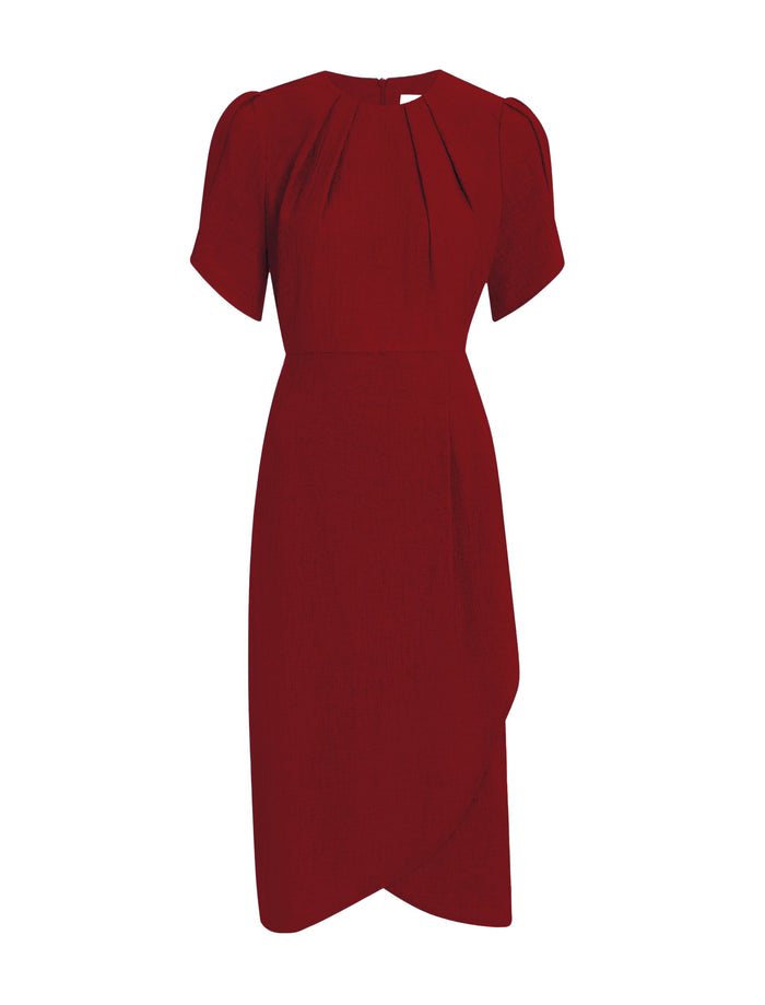 Cefinn Sophie Techni Voile Midi Dress - Rust Dress