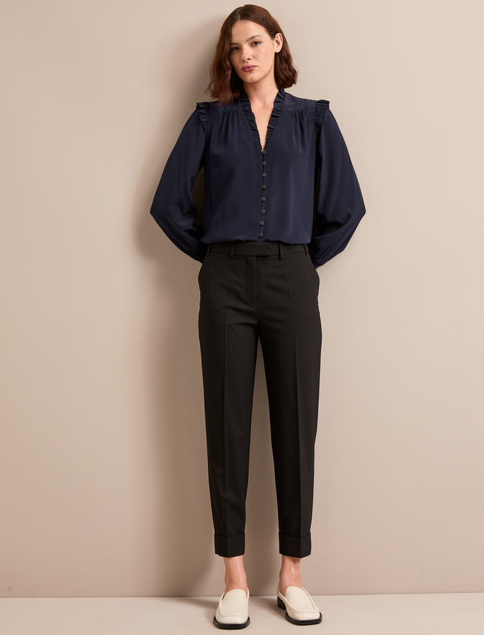 Cefinn Stella Silk Shirt - Navy Shirt