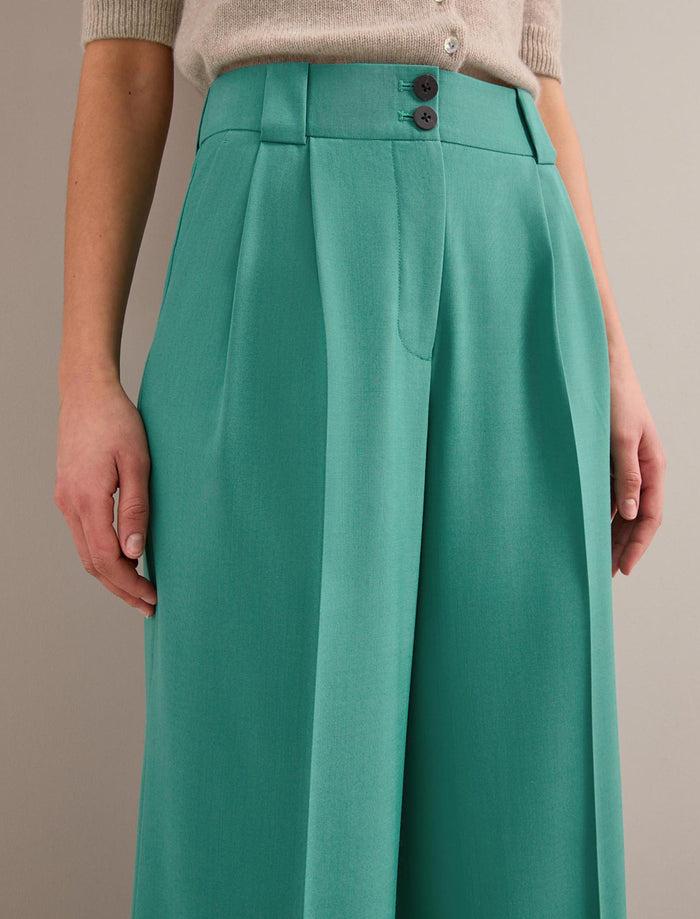 Cefinn Margot New Wool Wide Leg Trouser - Mint Green Trouser