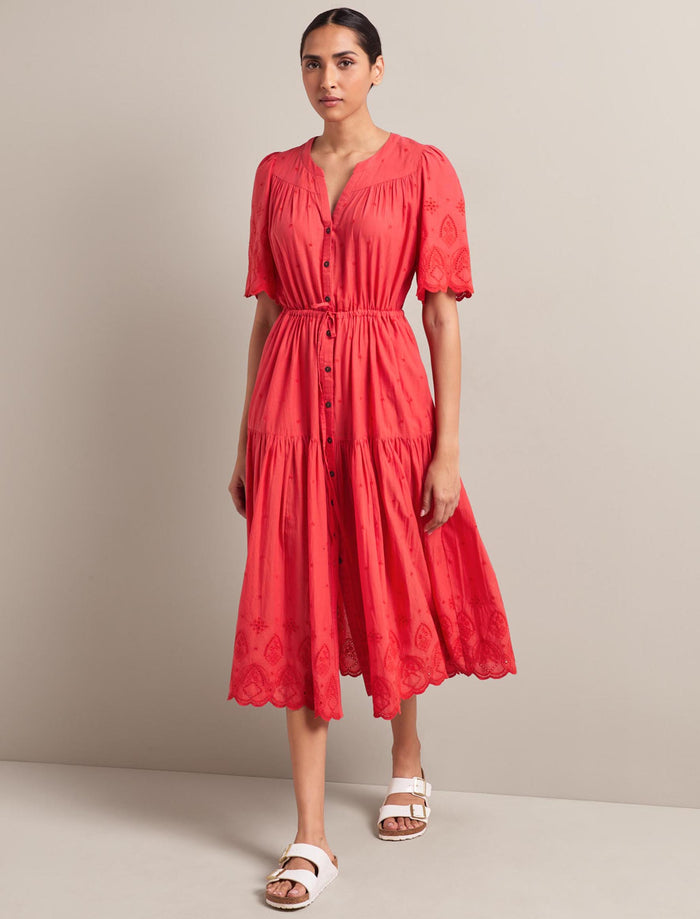Cefinn Nicole Organic Cotton Maxi Dress - Coral Dress