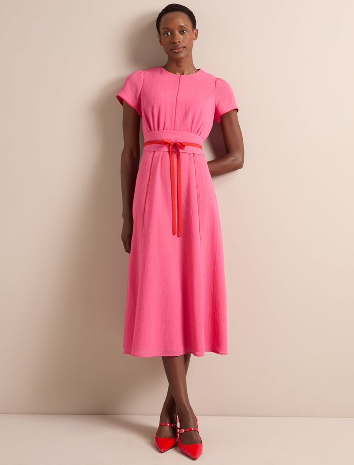 cefinn Rosie Techni Voile Maxi Dress - Hot Pink Crimson Dress