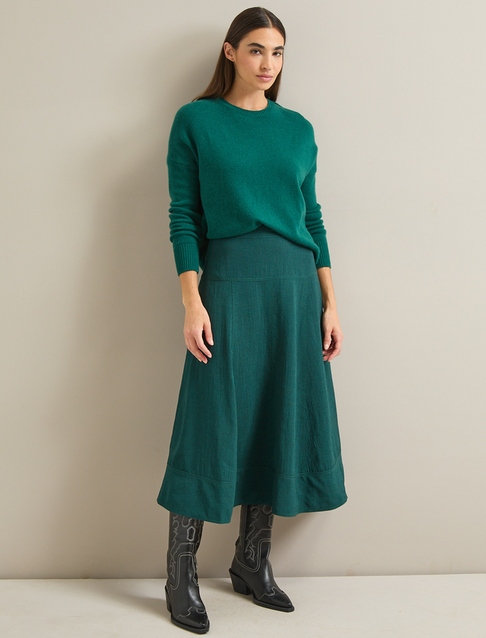 cefinn Selma Techni Voile Maxi Skirt - Dark Green Skirt