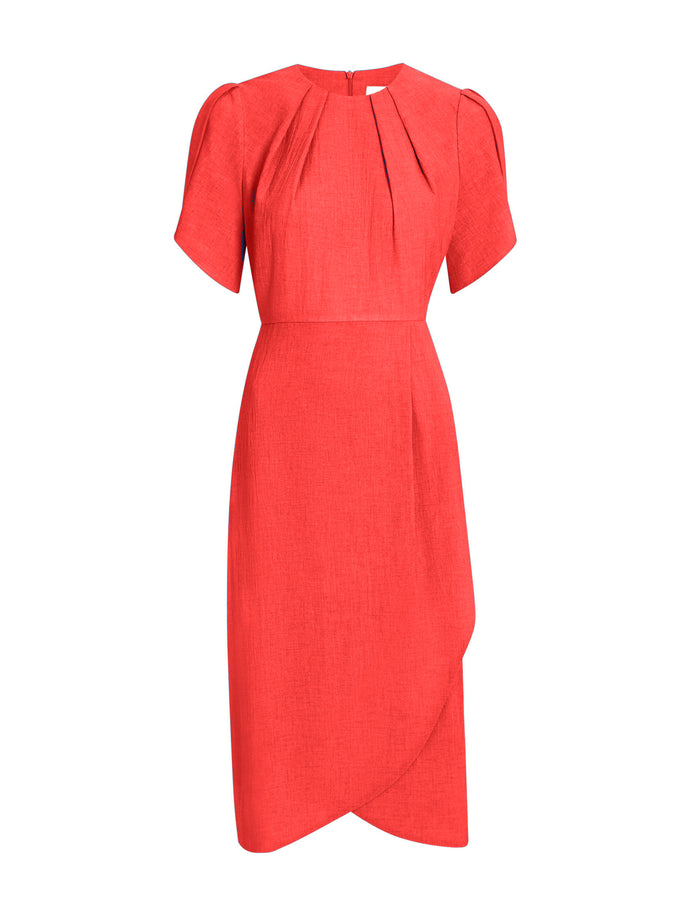 Cefinn Sophie Techni Voile Midi Dress - Crimson Dress