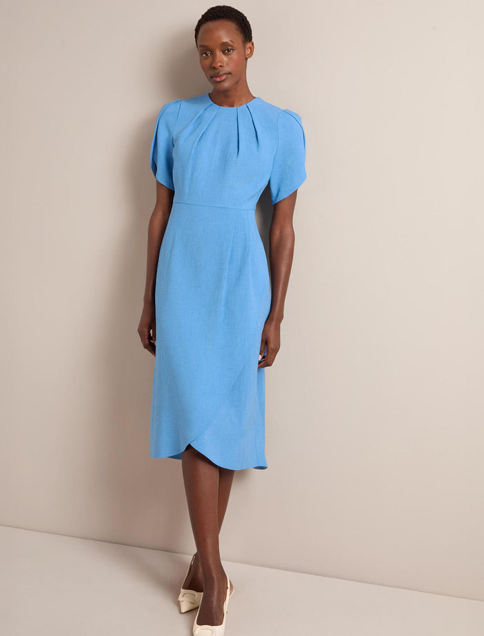 Cefinn Sophie Techni Voile Midi Dress - Sky Blue Dress