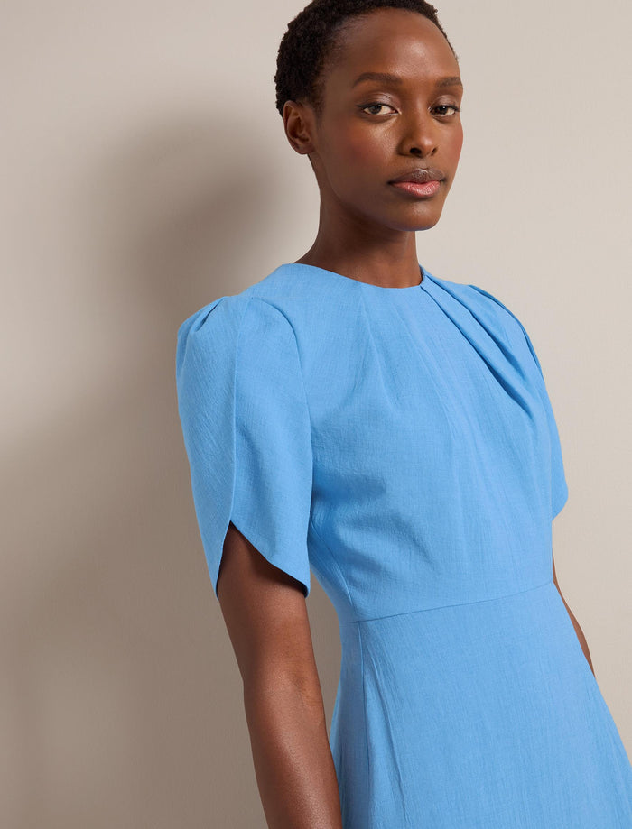 Cefinn Sophie Techni Voile Midi Dress - Sky Blue Dress