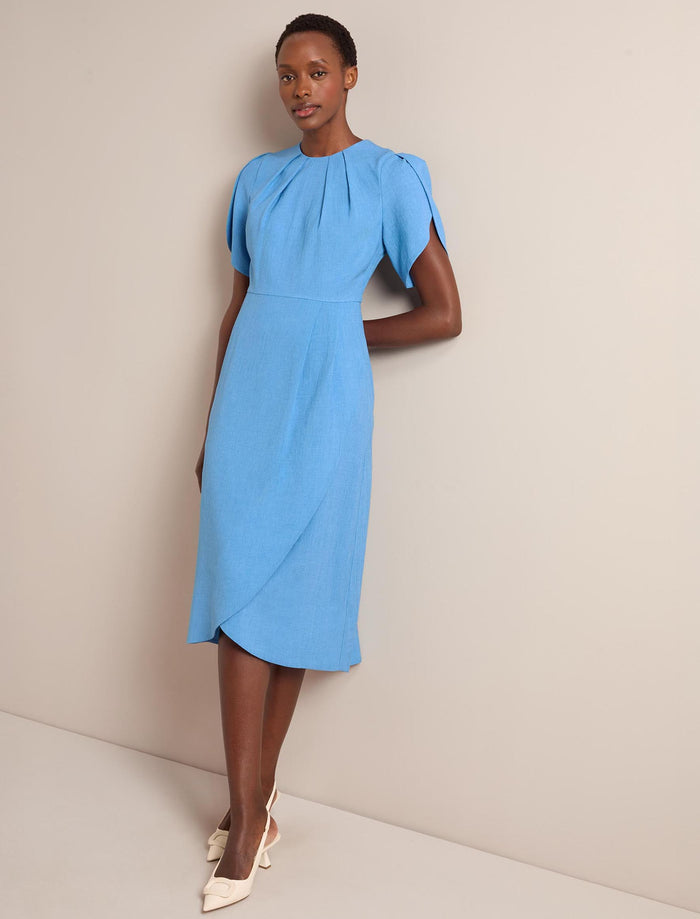 cefinn Sophie Techni Voile Midi Dress - Sky Blue Dress