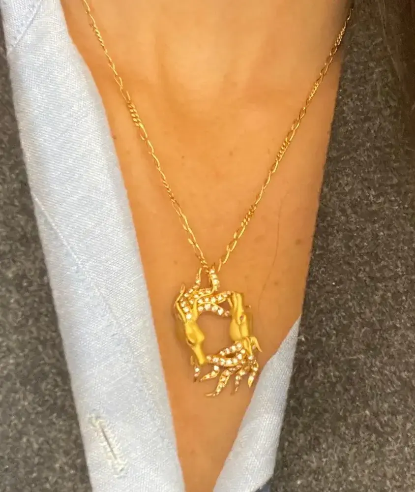 Cellini 18kt Yellow Gold Diamond Double Horse Pendant