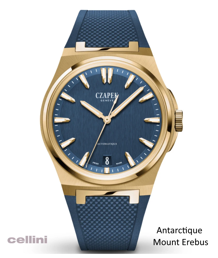 Cellini Antarctique Mount Erebus -Deep Blue Yellow Gold