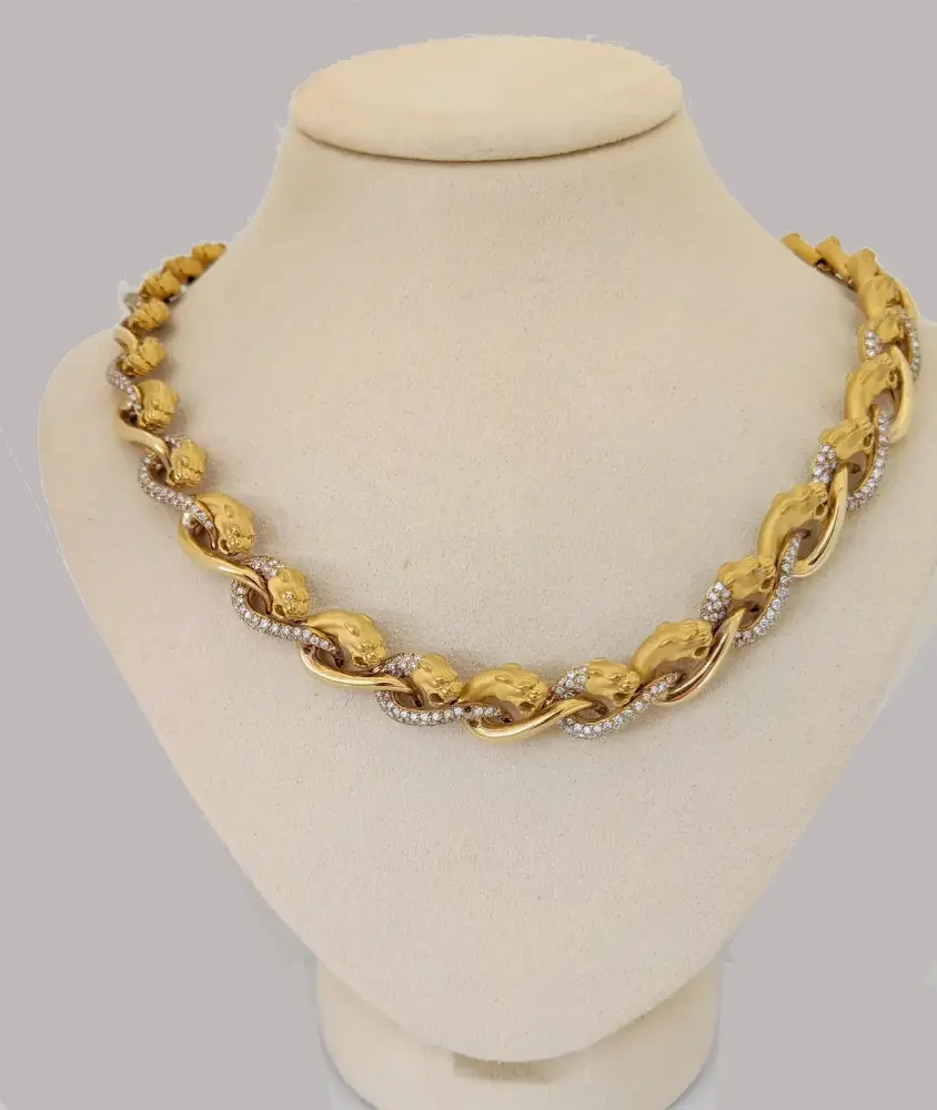 Cellini Carrera Y Carrera Panther Necklace With Diamonds
