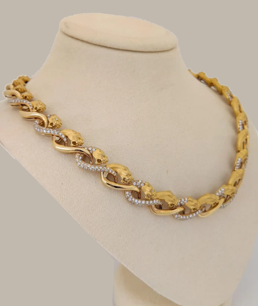 cellini Carrera Y Carrera Panther Necklace with Diamonds