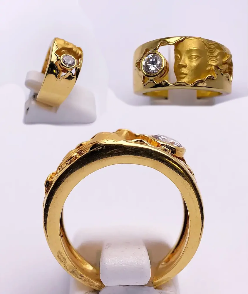 Cellini Carrera Y Carrera Yellow Gold Women’s Profile Diamond Ring