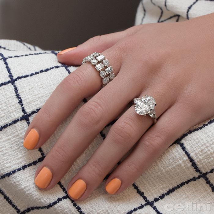 cellini 2-Row Diamond Band Ring