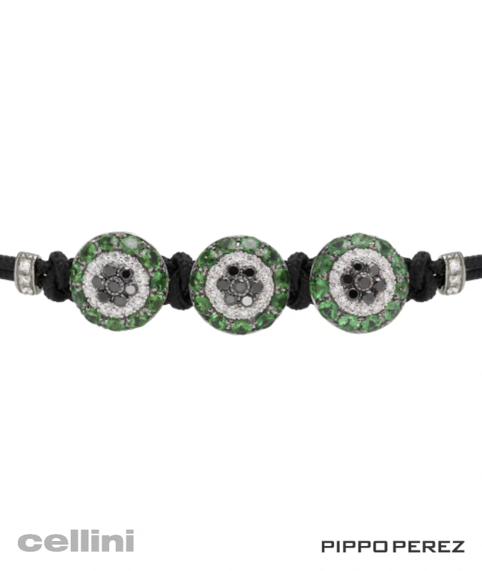 cellini 3 Tzavorite Evil Eyes Bracelet