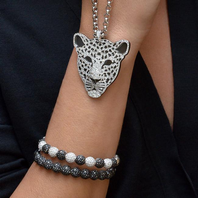 Cellini Black Diamond Stackable Bangle