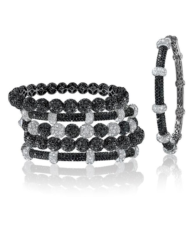 cellini Black Diamond Stackable Bangle