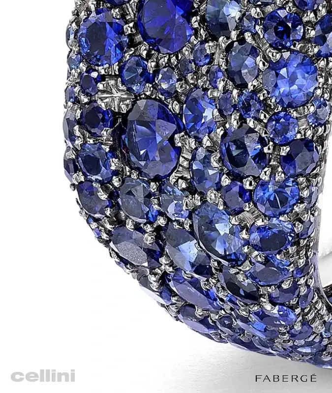 Cellini Blue Sapphire Grande Ring