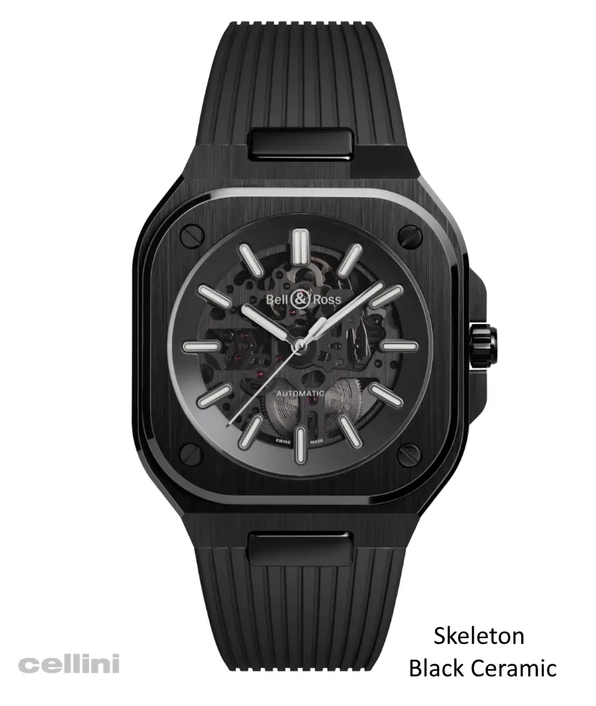 Cellini BR 05 Skeleton Black Ceramic