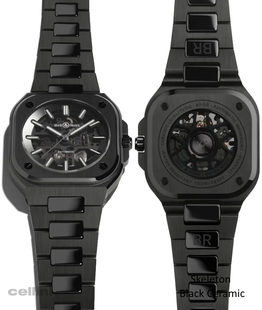 Cellini BR 05 Skeleton Black Ceramic
