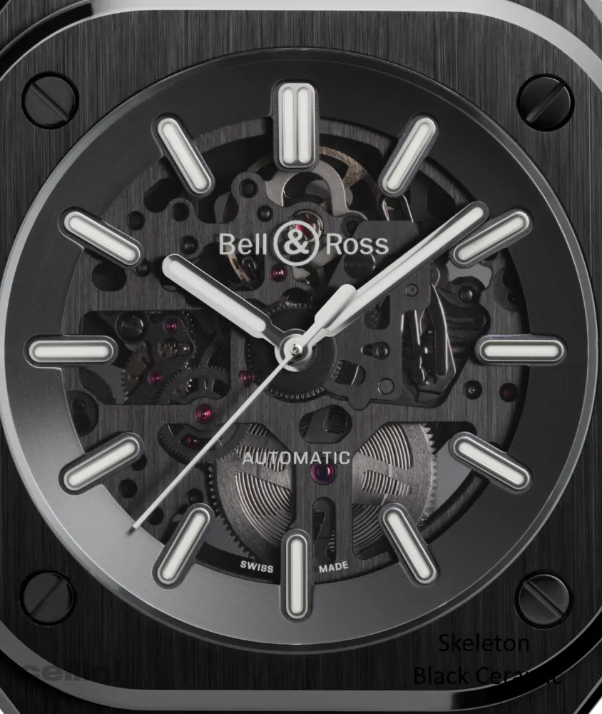 cellini BR 05 Skeleton Black Ceramic
