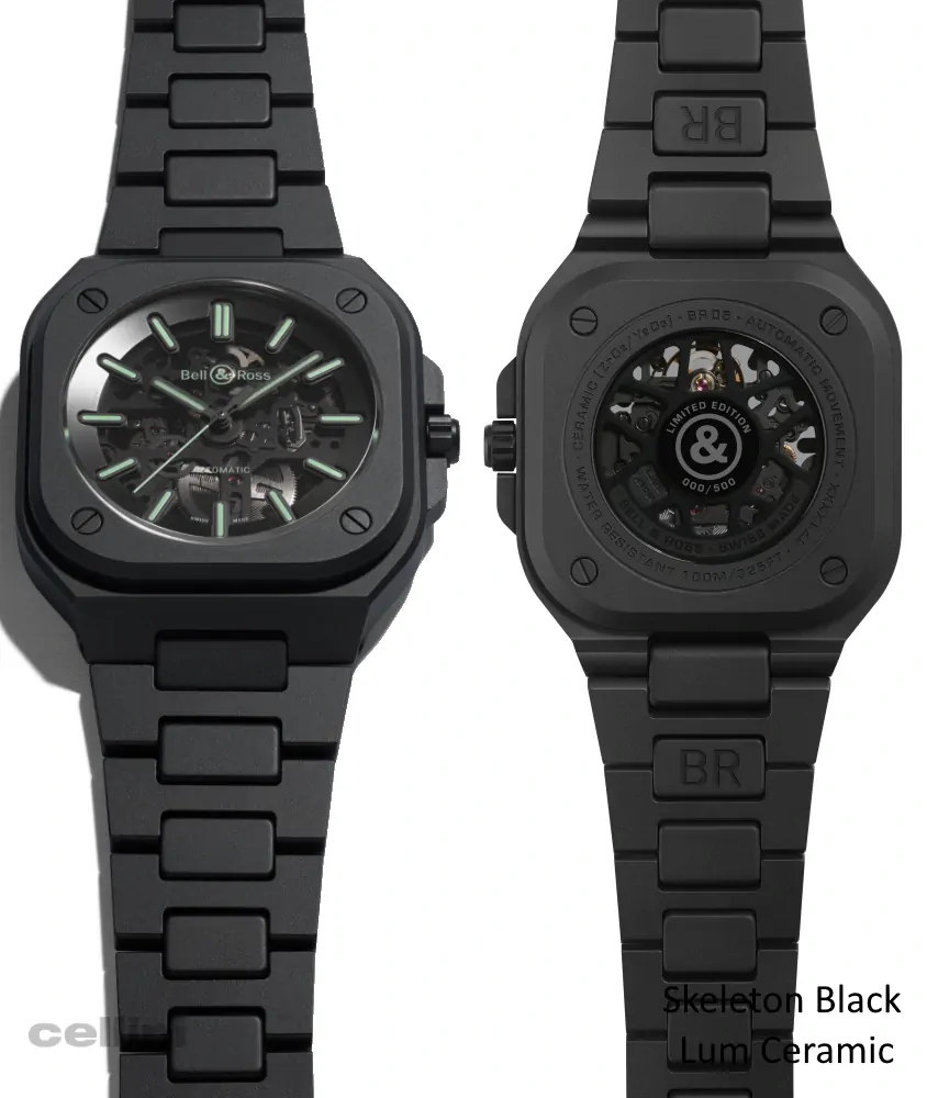 Cellini BR 05 Skeleton Black Lum Ceramic