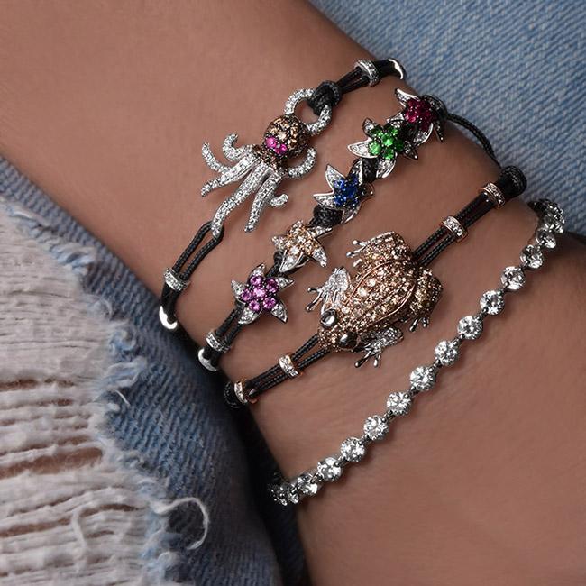 cellini Brown Diamond Frog Bracelet