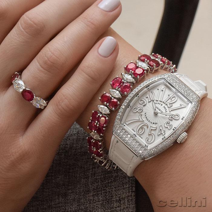 Cellini Burmese Ruby And Diamond Bracelet