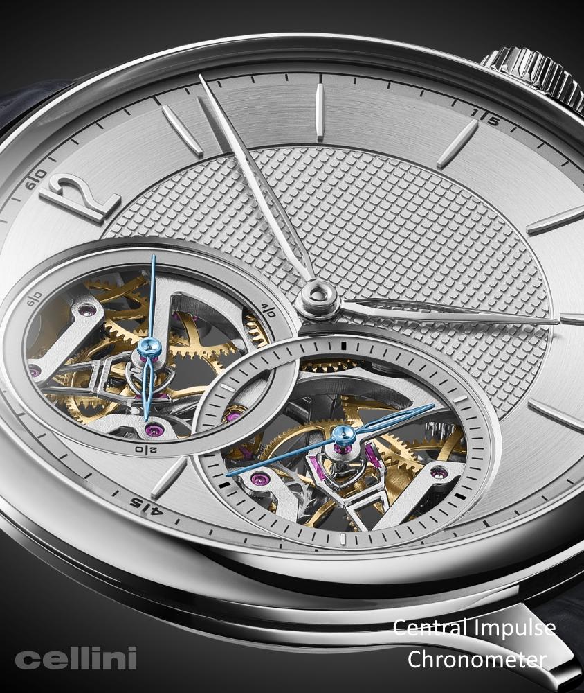 cellini Central Impulse Chronometer – Rhodium