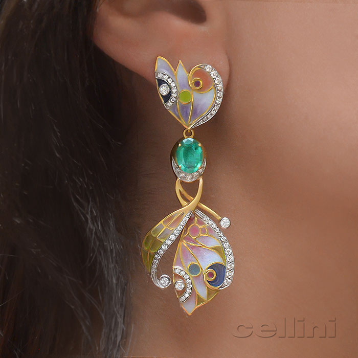 cellini Colorful Little Petals Earrings