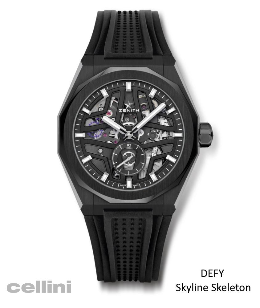 Cellini Defy Skyline Black Ceramic Skeleton