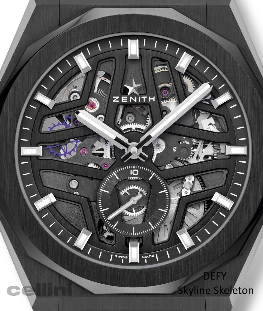 cellini Defy Skyline Black Ceramic Skeleton