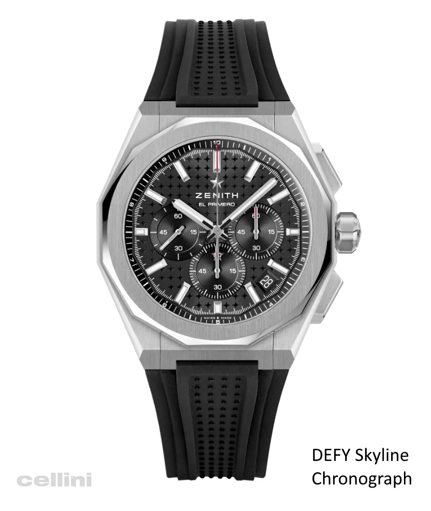 Cellini Defy Skyline Chronograph Black Dial