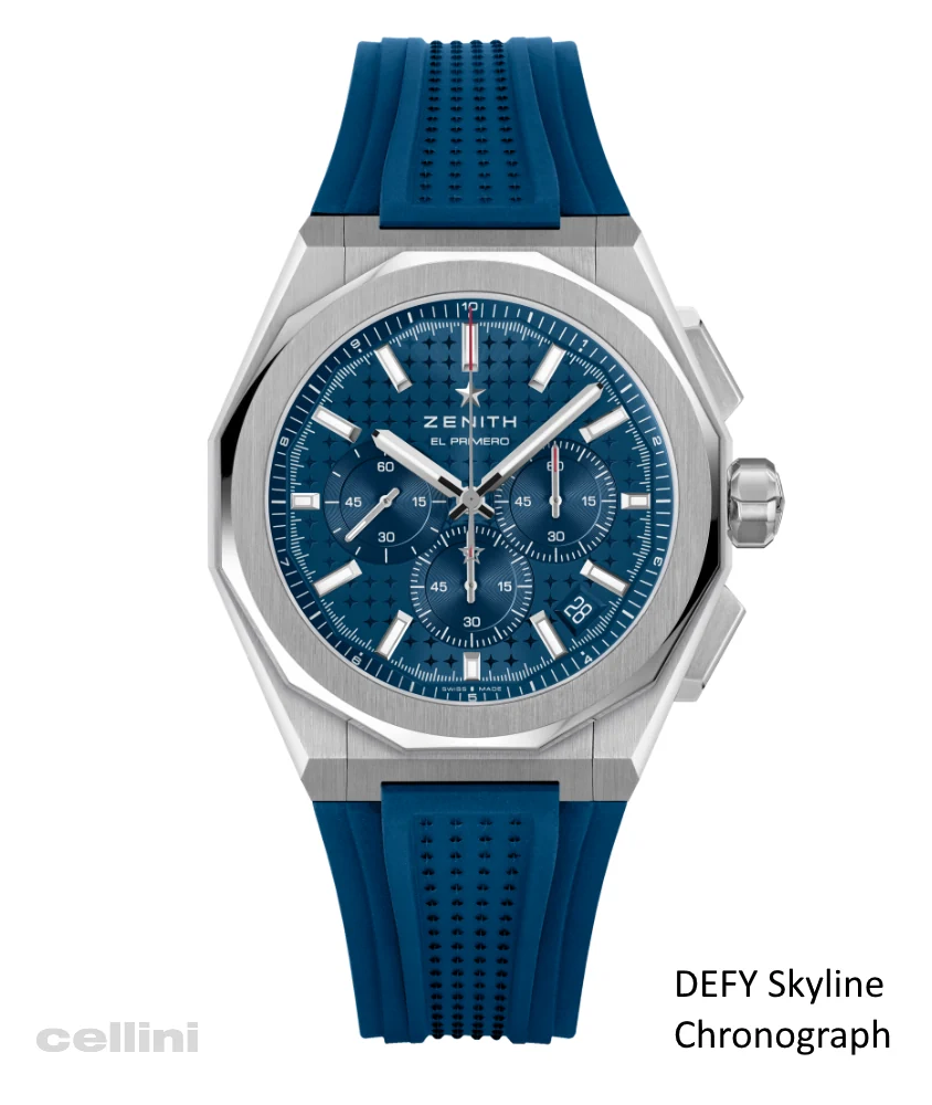 Cellini Defy Skyline Chronograph Blue Dial