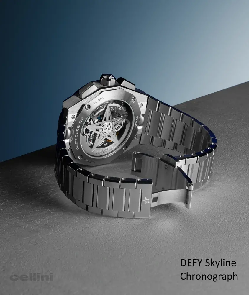 Cellini Defy Skyline Chronograph Blue Dial