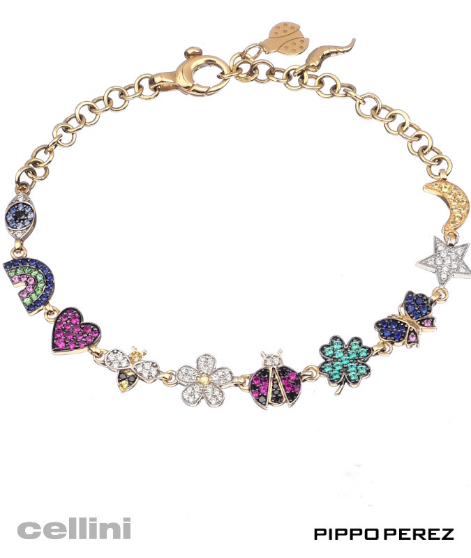 cellini Diamond Charm Bracelet